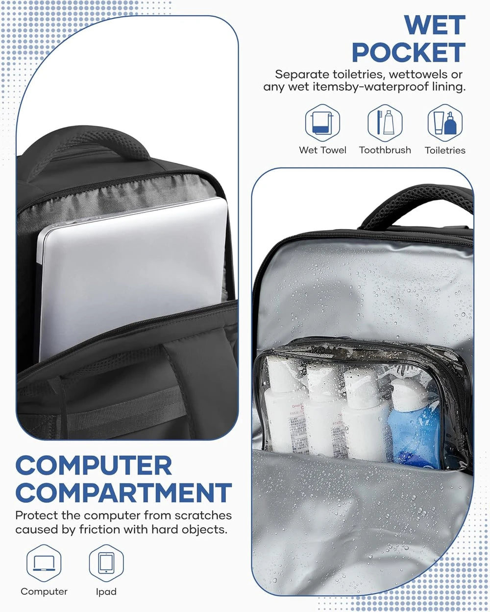 Vacuum Compression Travel Backpack
